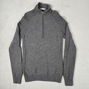 Icebreaker Waypoint Half 1/2 Zip Pullover Mens‎ Medium Gray Wool Knit Sweater